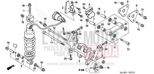 COUSSIN ARRIERE (VFR800A) VFR800A6 de 2006